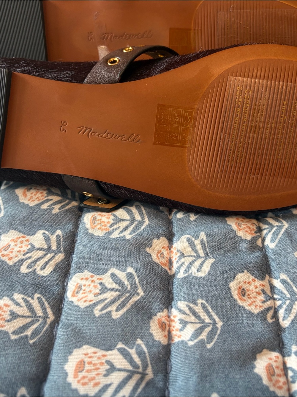 Madewell The Remy Calf Hair Mary Jane Flats Chocolate Raisin 9.5 Sold Out - Picture 9 of 10